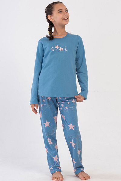VİENETTA Set pijama cu mânecă lungă pentru fete din bumbac (9-10/15-16), 403134