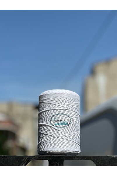 bafer Beyaz Makrome Ipi 2-3mm, El Örgü Ipi & Paketleme Ipi, Tütün Ipi - Çanta...