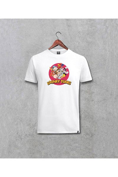 Pisa Art Λευκό μπλουζάκι με τυπωμένο σχέδιο Looney Tunes