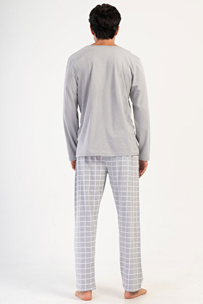 VİENETTA Pamuklu Erkek Uzun Kol Pijama Takım , 403255