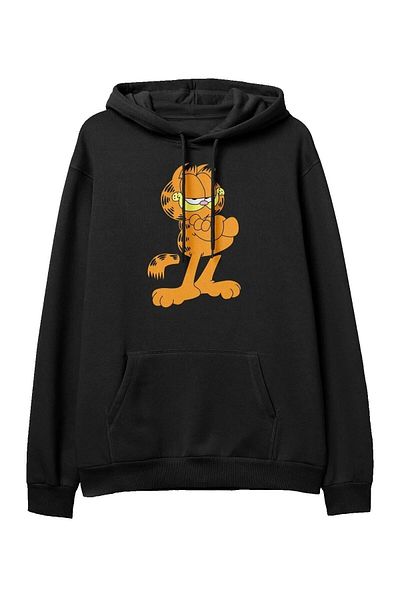 Pisa Art Φούτερ Unisex με κουκούλα με σχέδιο κινουμένων σχεδίων Garfield