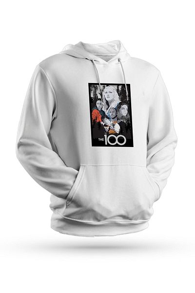 Pisa Art Το 100 εμπριμέ λευκό φούτερ Unisex με κουκούλα