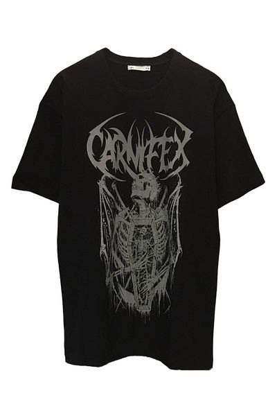 Pisa Art UNISEX OVERSIZE HARAJUKU CARNIFEX ΜΑΥΡΟ T-SHIRT ΜΕ ΕΚΤΥΠΩΜΕΝΟ ΣΚΡΙΠΤ