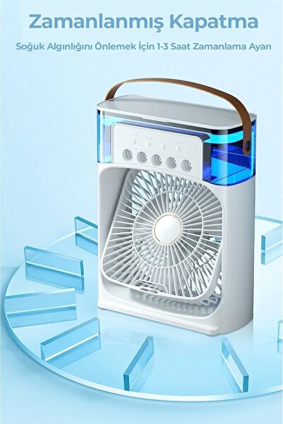 EN SİGA Kablolu Usb Hava Serinletici Su püskürtmeli Fan Süper Sessiz Hava Nemlendiricili Masa Fanı