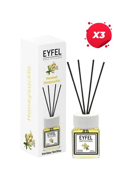 Eyfel Honeysuckle Aroma Room Air Freshener With Sticks, 120ml X3pcs