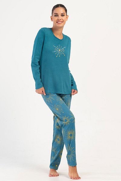 VİENETTA Pajama Set - Green - Graphic