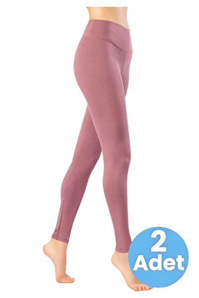 Tezzgelsin Ženske dvodelne ronilačke tajice Rebrasto Visok struk