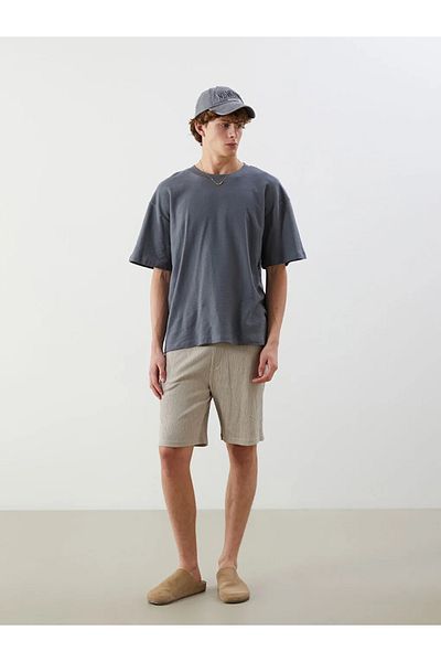 LC Waikiki Xside Beige Standard Mold Waist Tie Detailed Men's Shorts