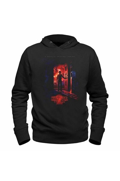 Pisa Art Суитшърт с капсон от Stranger Things