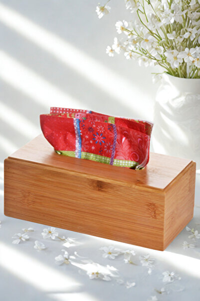 Manaferra Bambu Dekoratif Z Kağıt Peçetelik & Dikdörtgen Z Mendil Kutusu