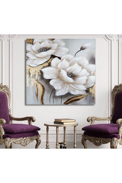KanvasSepeti Modern Tasarım Çiçek Kanvas Gülen Tablo