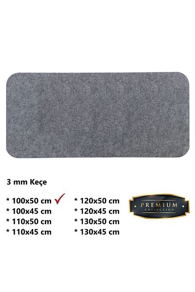 Next Craft Γκρι Mouse Pad Επιτραπέζιο Προστατευτικό Ματ Μεγάλα Μεγέθη 3mm Τσόχα