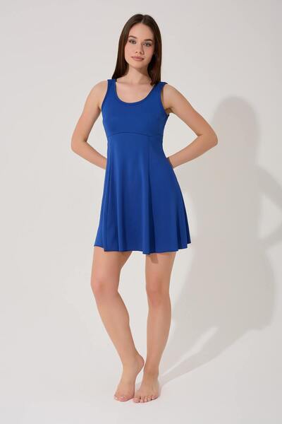 myfirstsea Kadın Likralı Birleşik Şortlu Etekli Mayo Kadın Şortlu Mayo Sabit Kaplı