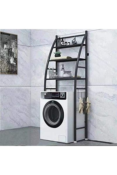 1st Bathroom Storage Rack Over Washing Machine - Black