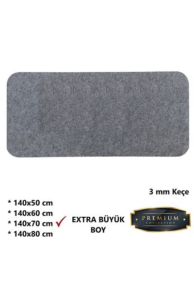 Next Craft Gray Mouse Pad XXL Extra Large Size 3mm Felt Table Top Protective Mat