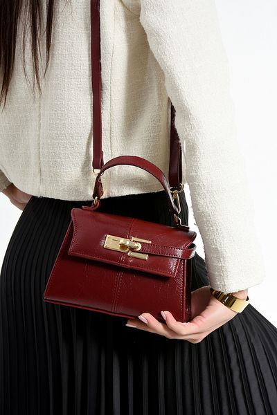 Night Geantă de mână și de umăr pentru femei Anastasia Model Claret Red