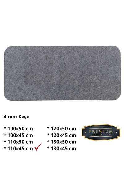 Next Craft Γκρι Mouse Pad Επιτραπέζιο Προστατευτικό Ματ Μεγάλα Μεγέθη 3mm Τσόχα
