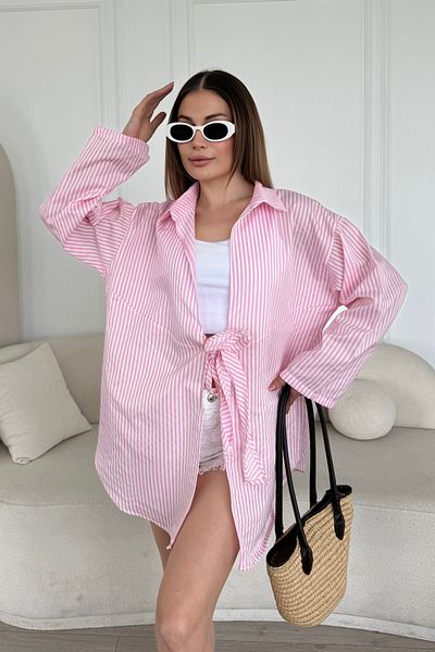 bb butik basic Shirt - Pink - Oversize