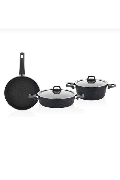 Otuz4istanbul 5 Piece Granite Cookware Set Dowry Daily Fireproof Non-Stick Special for Mother's Day