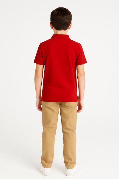 Trend Bebe Butik Premium Quality Boys' Polo T-Shirt 100% Cotton, Summer, School and Casual Use Polo Neck T-Shirt
