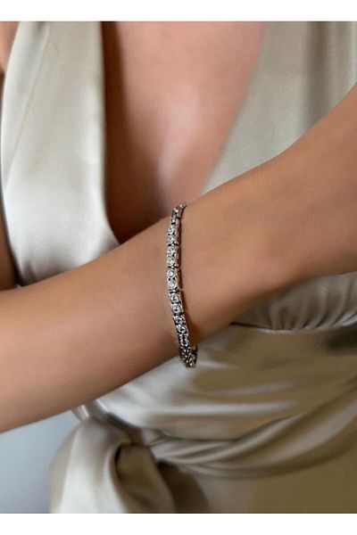biralışveriş Xuping Silver Color Zircon Stone Vip Series Bracelet 17.5 +2 cm