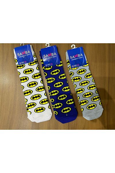 gozal batman Long Graphic Socks – Women & Kids, Free Size (1 Pair)