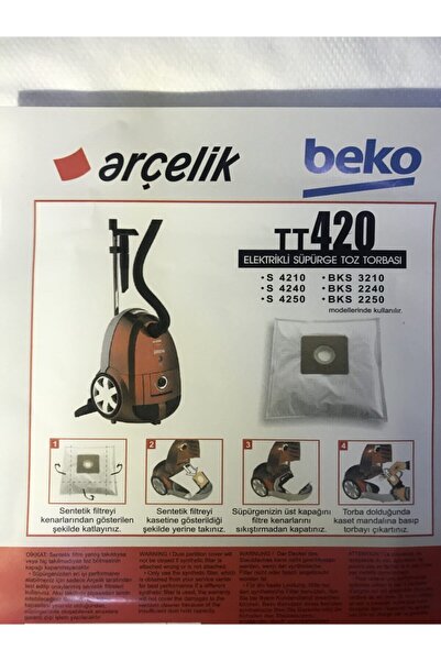 Arçelik S4210 -s 4250 Μοντέλο Σακούλα Ηλεκτρικής σκούπας 10 Τεμάχια