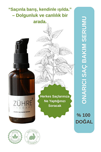 ZÜHRE THERAPY Doğal Onarıcı Saç Bakım Serumu - Biberiye - Karanfil - Itır Doğ...