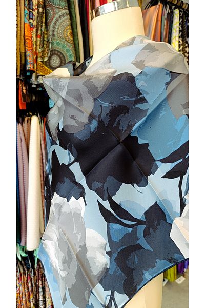 Armine Armine Twill Silk Scarf Floral Plain