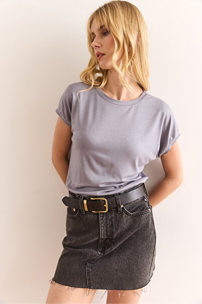 Olalook Women's Smoked Bat Knitted Viscon Blouse Blz-19001916