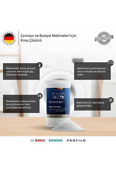 Bosch Çamaşır ve Bulaşık Makineleri için Kireç Çözücü