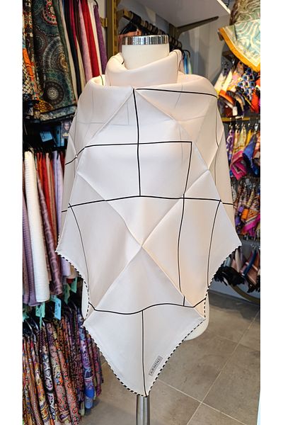 Armine Armi̇ne Twill Silk Scarf Striped Simple Design