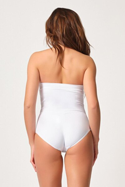 Emay Λευκός κορσέ 2088 με μπροστινό γράφημα