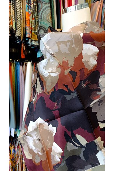 Armine Armine Twill Silk Scarf Floral Plain