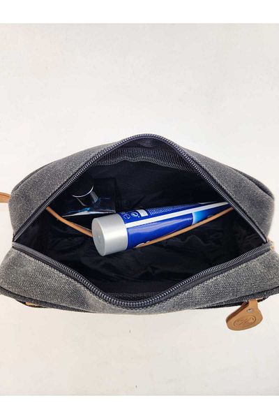 EYLÜL EZGİ BUTİK Canvas Waterproof Shaving Organizer Personal Care Travel Daily Bag