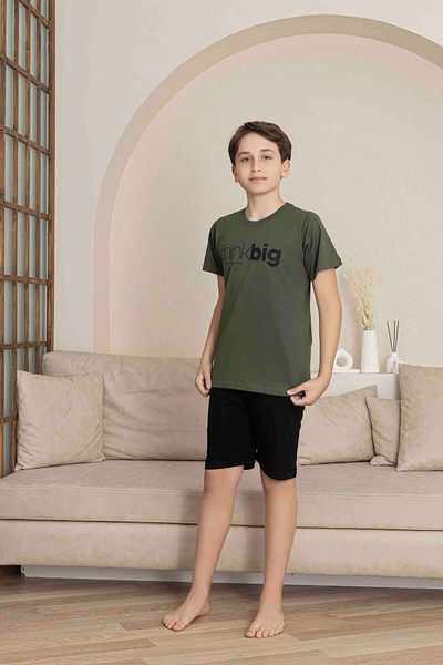 Tarık Pajama Set - Black - Text Printed/Motto