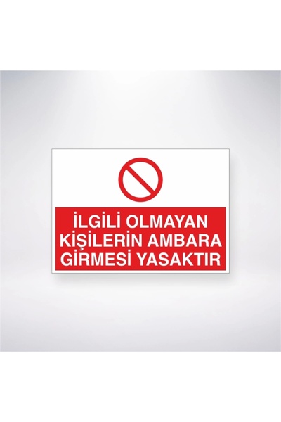 Reysa Tasarım ملصق ممنوع دخول الأشخاص غير المעניين إلى الحرم مقاس 20 × 28 سم