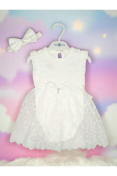 For My Baby Işıl Baby- Baby Girl Dress Tulle Laced Special Day Party Mevlüt Dress Baby Zıbın Wedding Dress