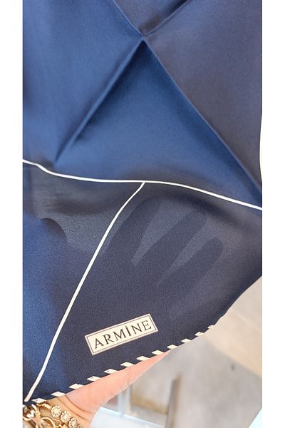 Armine Armine Twill Silk Scarf Striped Simple Design