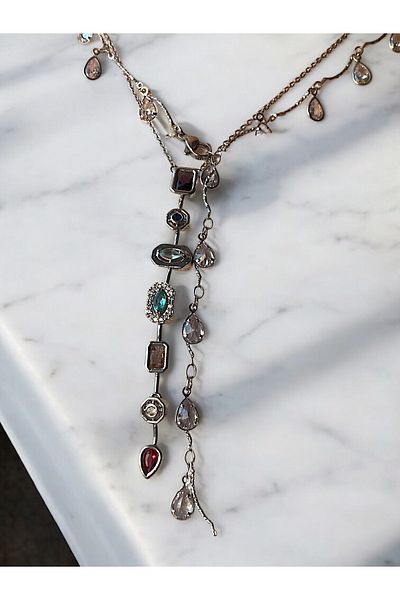 Glowelier Chakra Y Necklace Silver Color