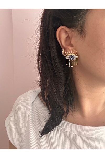 YENGEÇ Eye Earrings