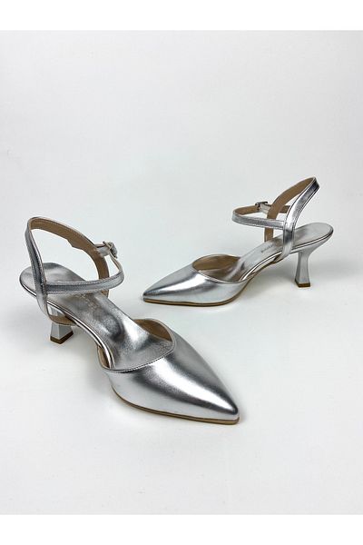 Gloriys Ayakkabı & Çanta Silver Skin 7 cm High-Heeled Shoes 01481