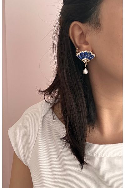 YENGEÇ Fan Model Earrings