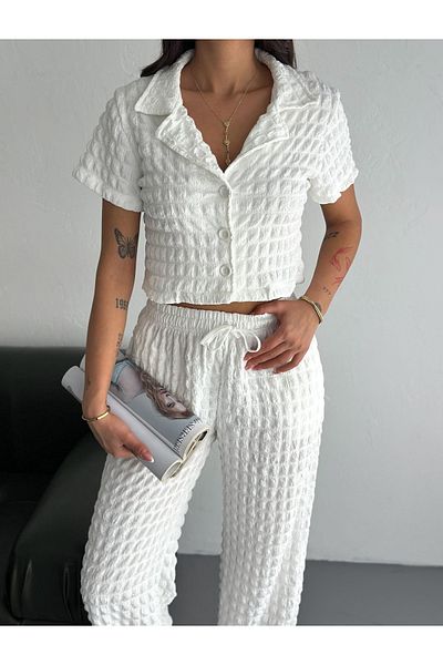 JUST MAY Two Piece Sets - White - Regular fit