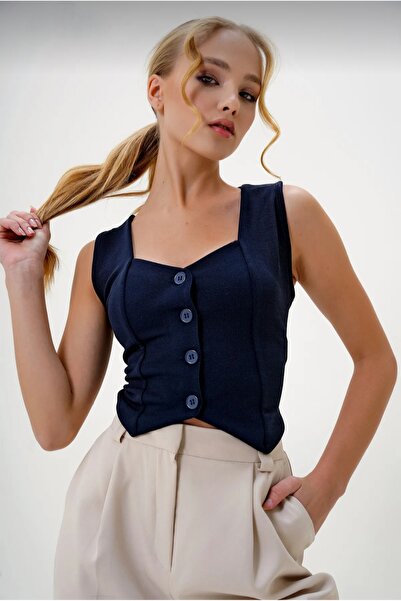 Safgiyim44 Buttoned Lycra Vest