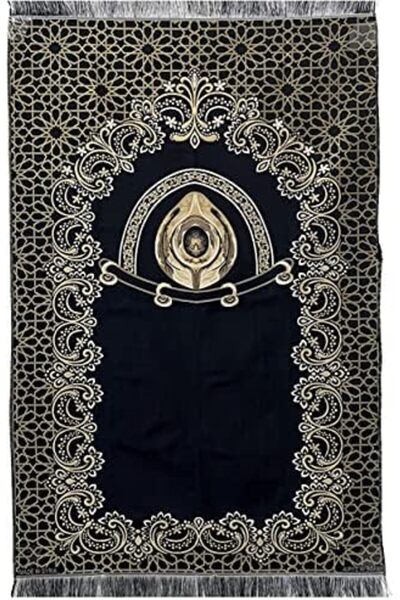 Generic Mini Pocket Portable Travel Prayer With Bag And Strip Praying Rug Mat Carpet Islamic Muslim