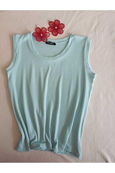 Mefa basic fıstık yeşili Kaşkorse Bluz