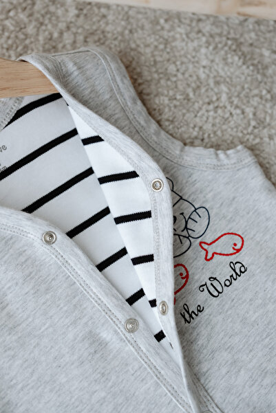 Mother Love Yelek Çift Kat Kumaşlı Desenli