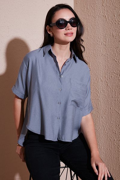 Lela Regular Fit Chest Pocket Short Sleeve Shirt Shirt 6779324
