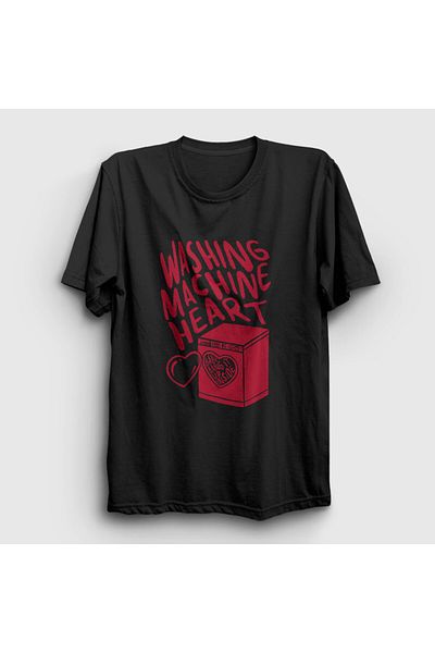 Presmono Unisex Μαύρο Πλυντήριο ρούχων Heart Mitski T-Shirt 545713tt